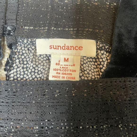 Sundance Silk Blend Velvet Burnout Boho Top Medium - Picture 12 of 13
